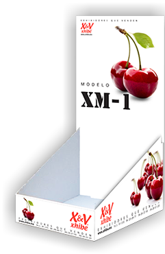 Exhibidor de cartón para mostrador Modelo XM1, por sus características y diseño, es un exhibidor de fácil armado y hará lucir su producto...