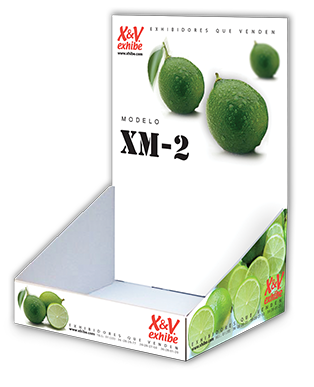 PDQ de cartón modelo XM2 contamos con los accesorios para la mejor exhibición de tu producto.