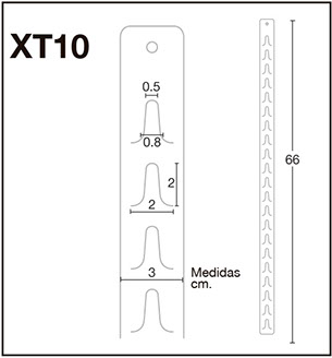 XT10 holder de PVC 21 ganchos. Ideal para venta de productos a granel