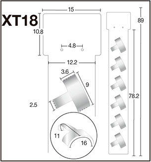 XT18 Tira caple PVC 6 canastillas - Tira planilla 2