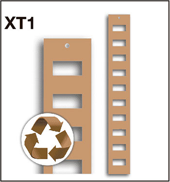 Tira exhibidora caple reciclado10 ventanas 8 x 58.5cm Especial para venta de producto a ganel
